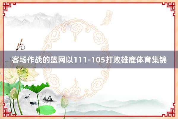 客场作战的篮网以111-105打败雄鹿体育集锦