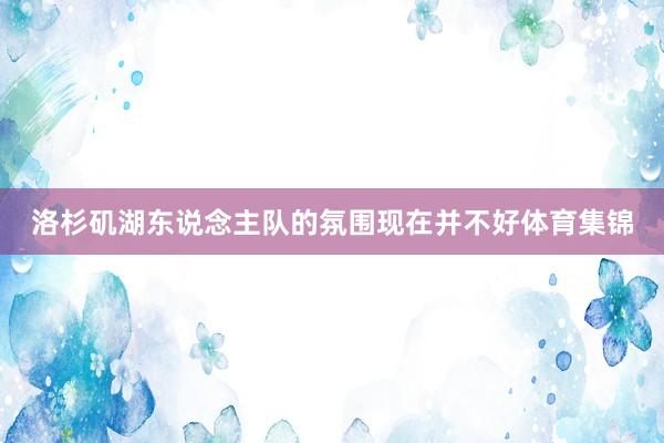 洛杉矶湖东说念主队的氛围现在并不好体育集锦