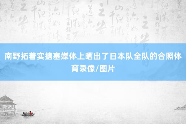 南野拓着实搪塞媒体上晒出了日本队全队的合照体育录像/图片