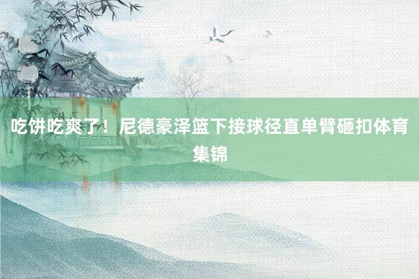 吃饼吃爽了！尼德豪泽篮下接球径直单臂砸扣体育集锦