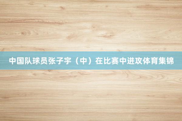 中国队球员张子宇（中）在比赛中进攻体育集锦