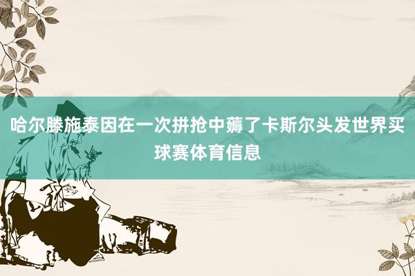 哈尔滕施泰因在一次拼抢中薅了卡斯尔头发世界买球赛体育信息